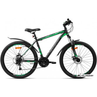 Велосипед горный AIST Quest Disc 26 р.16 2022 (черный/зеленый)