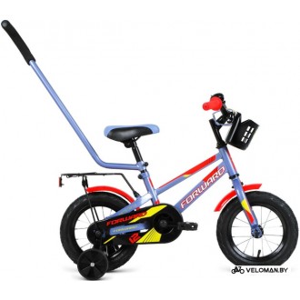 Детский велосипед Forward Meteor 12 2020 (голубой/красный)