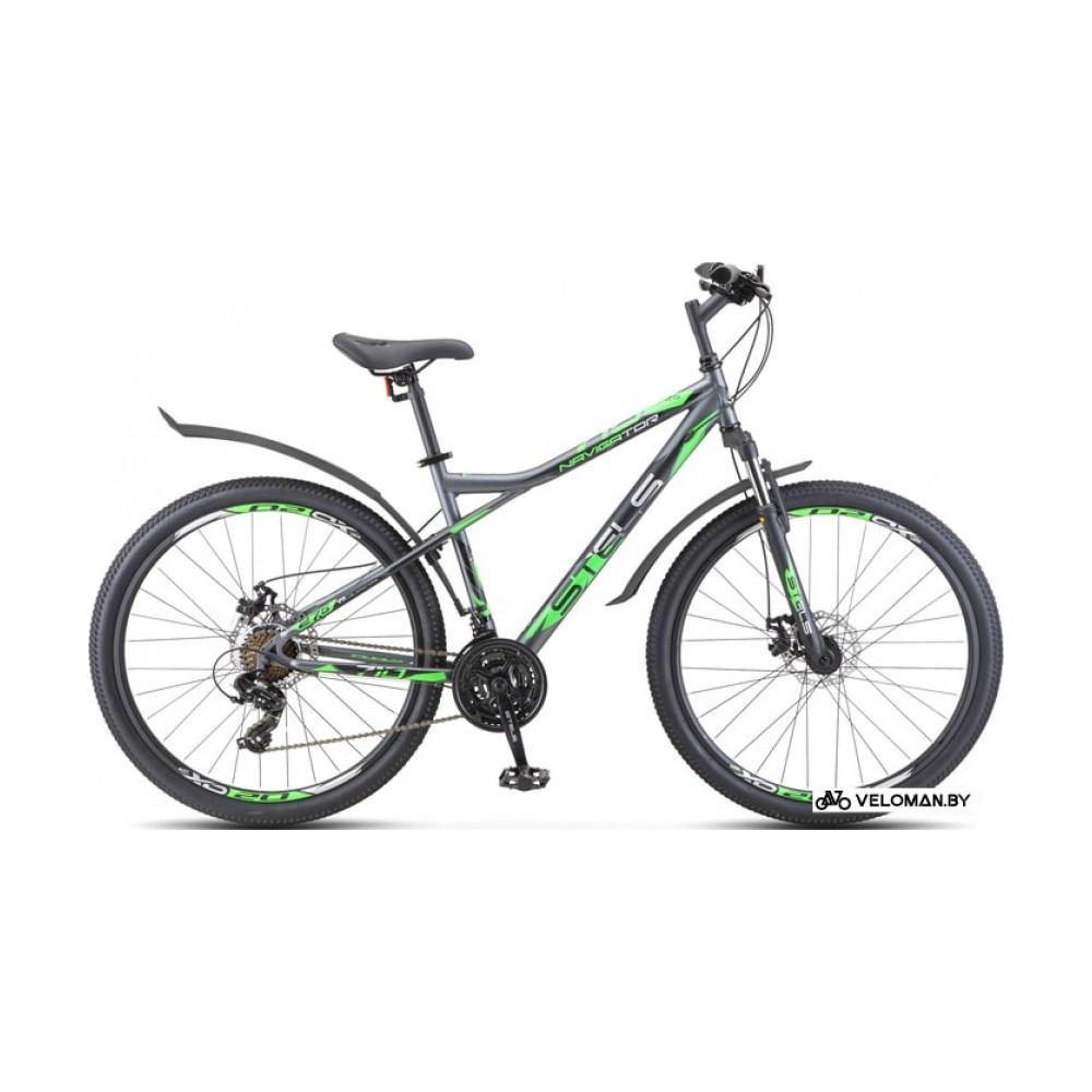 Велосипед горный Stels Navigator 710 MD 27.5 V020 р.18 2021 (антрацит/зеленый)