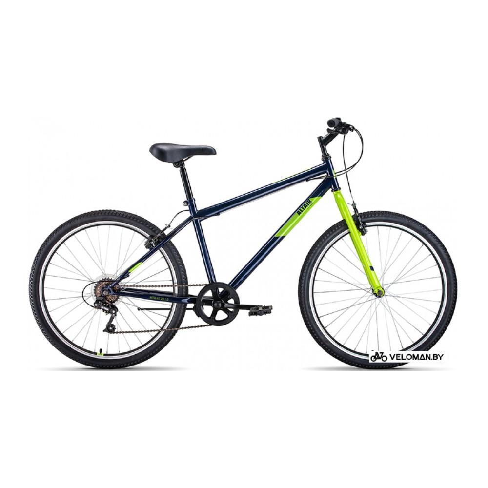 Велосипед горный Altair MTB HT 26 1.0 р.17 2022 (темно-синий/зеленый)