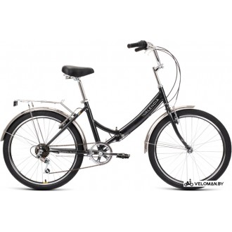 Велосипед городской Forward Valencia 24 2.0 2022 (черный/оранжевый)