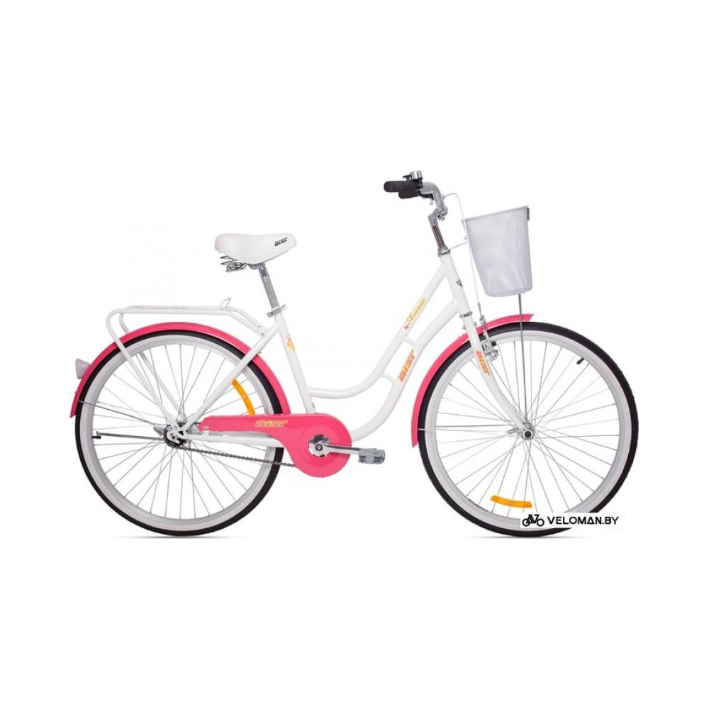Велосипед городской AIST Avenue 1.0 26 (белый/розовый, 2019)