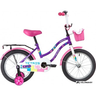 Детский велосипед Novatrack Tetris 16 2020 161TETRIS.VL20 (фиолетовый/белый)