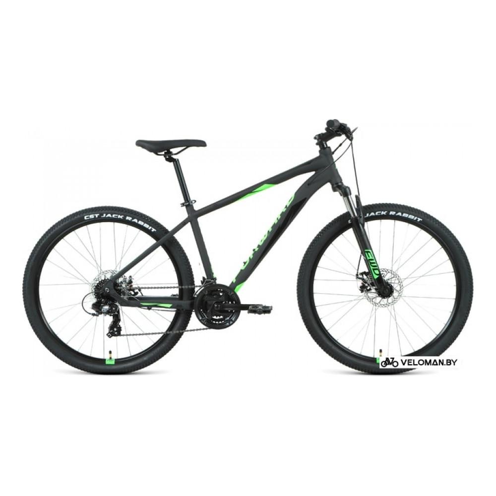 Велосипед Forward Apache 27.5 2.2 S disc р.19 2021 (черный матовый/зеленый)