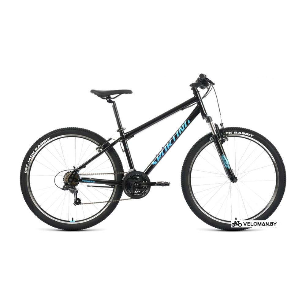 Велосипед горный Forward Sporting 27.5 1.0 р.17 2022 (черный/бирюзовый)