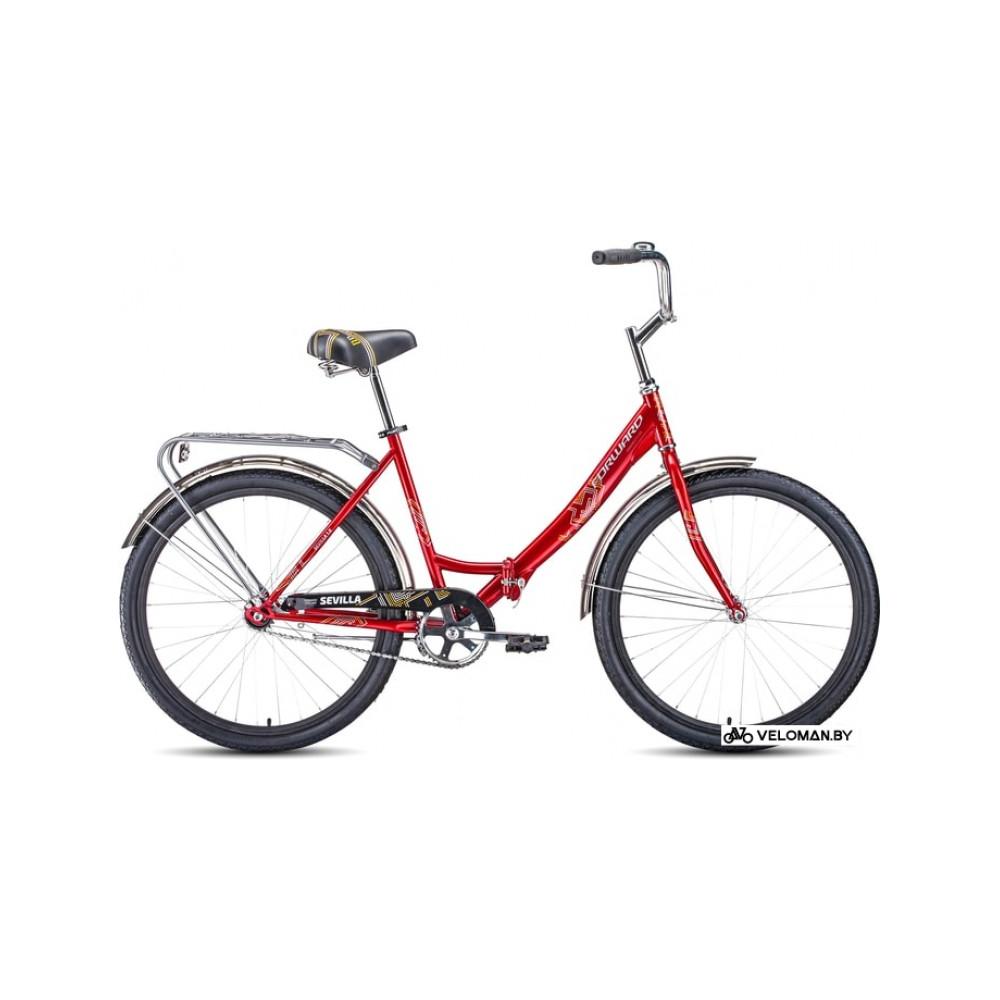 Велосипед городской Forward Sevilla 26 1.0 2020 (красный)