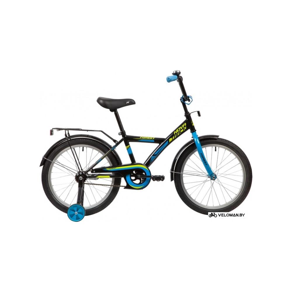 Детский велосипед Novatrack Forest 20 2020 201FOREST.BK20 (черный/голубой)