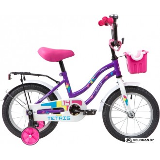 Детский велосипед Novatrack Tetris 14 2020 141TETRIS.VL20 (фиолетовый/белый)