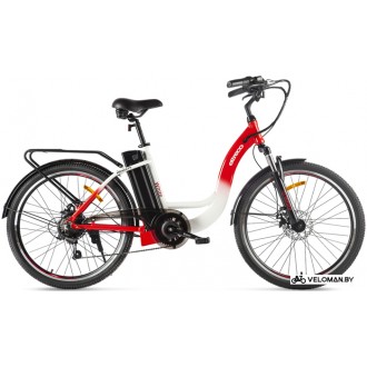 Электровелосипед городской Eltreco White 2022 (белый/красный)