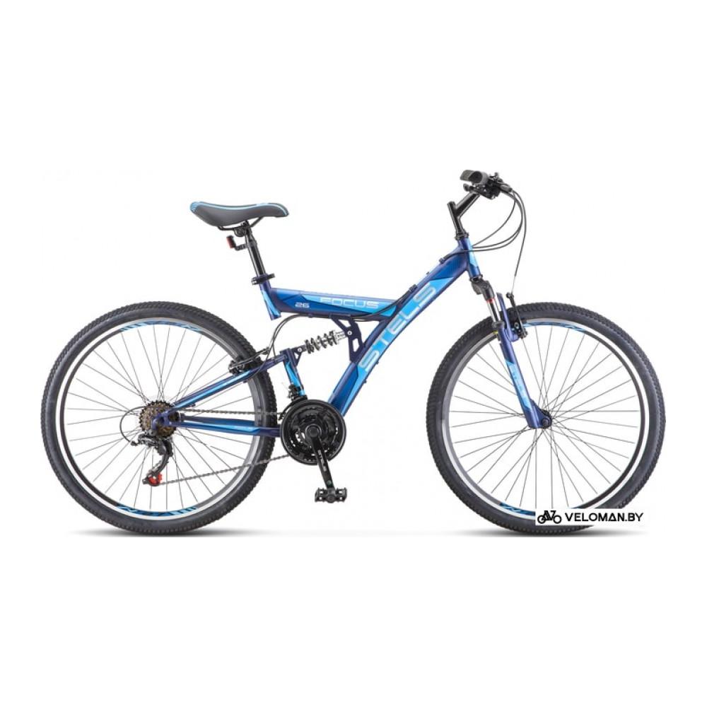 Велосипед Stels Focus V 18-sp 26 V030 2021 (темно-синий/синий)