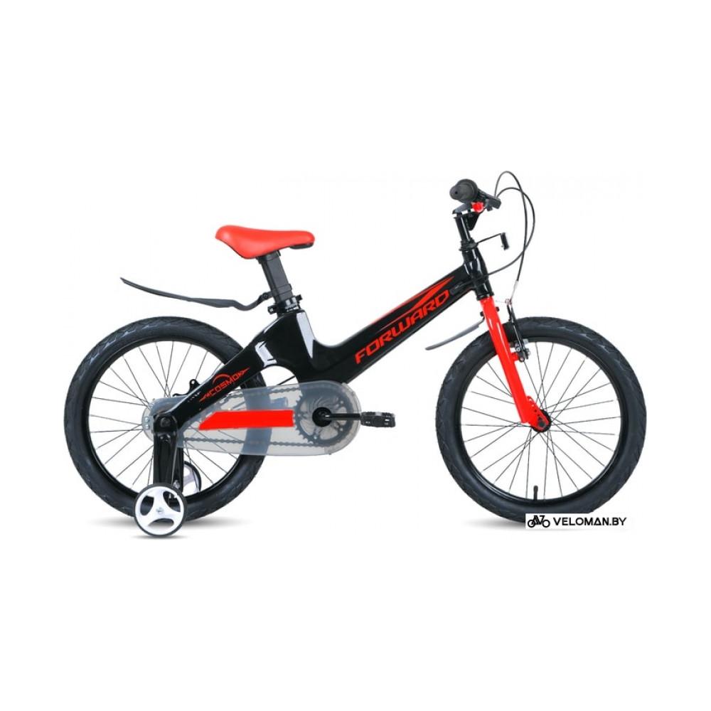 Детский велосипед Forward Cosmo 16 2.0 2021 (черный/красный)