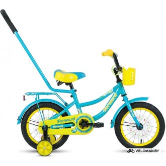 Детский велосипед Forward Funky 14 2021 (голубой/желтый)