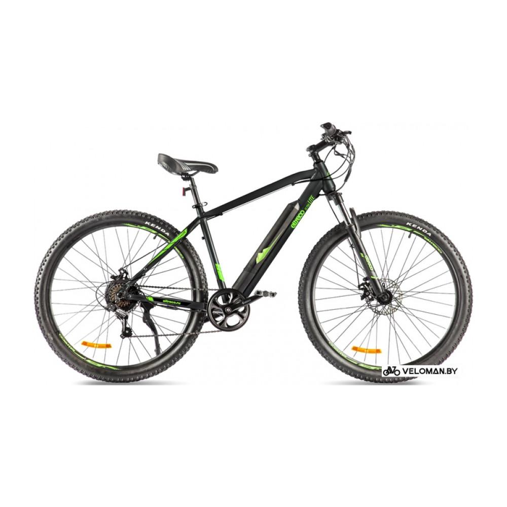 Электровелосипед Eltreco Ultra Lite 2022 (черный/зеленый)