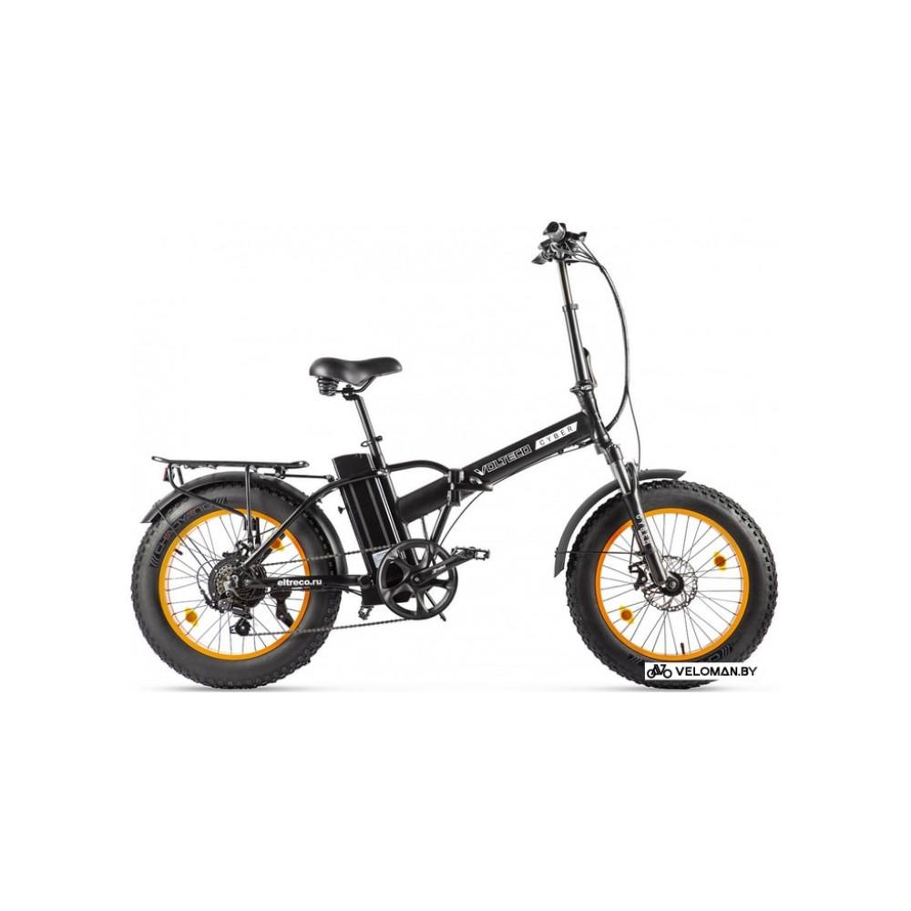 Электровелосипед городской Volteco Cyber (черный/оранжевый)