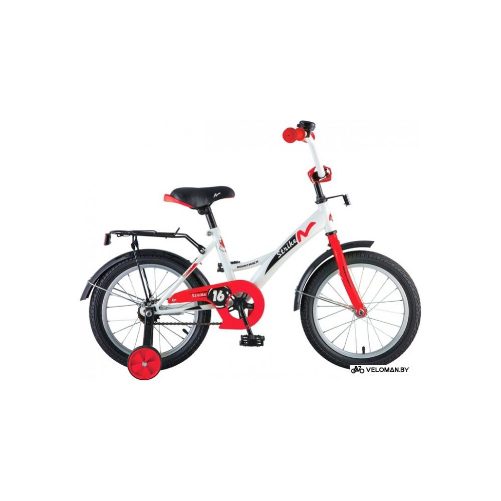 Детский велосипед Novatrack Strike 18 (белый/красный)