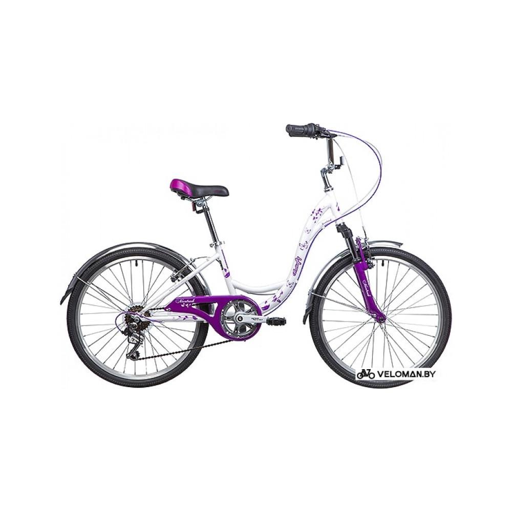 Велосипед Novatrack Butterfly 24 (белый/фиолетовый, 2019)