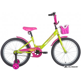 Детский велосипед Novatrack Twist New 20 201TWIST.GNP20 (зеленый/розовый, 2020)
