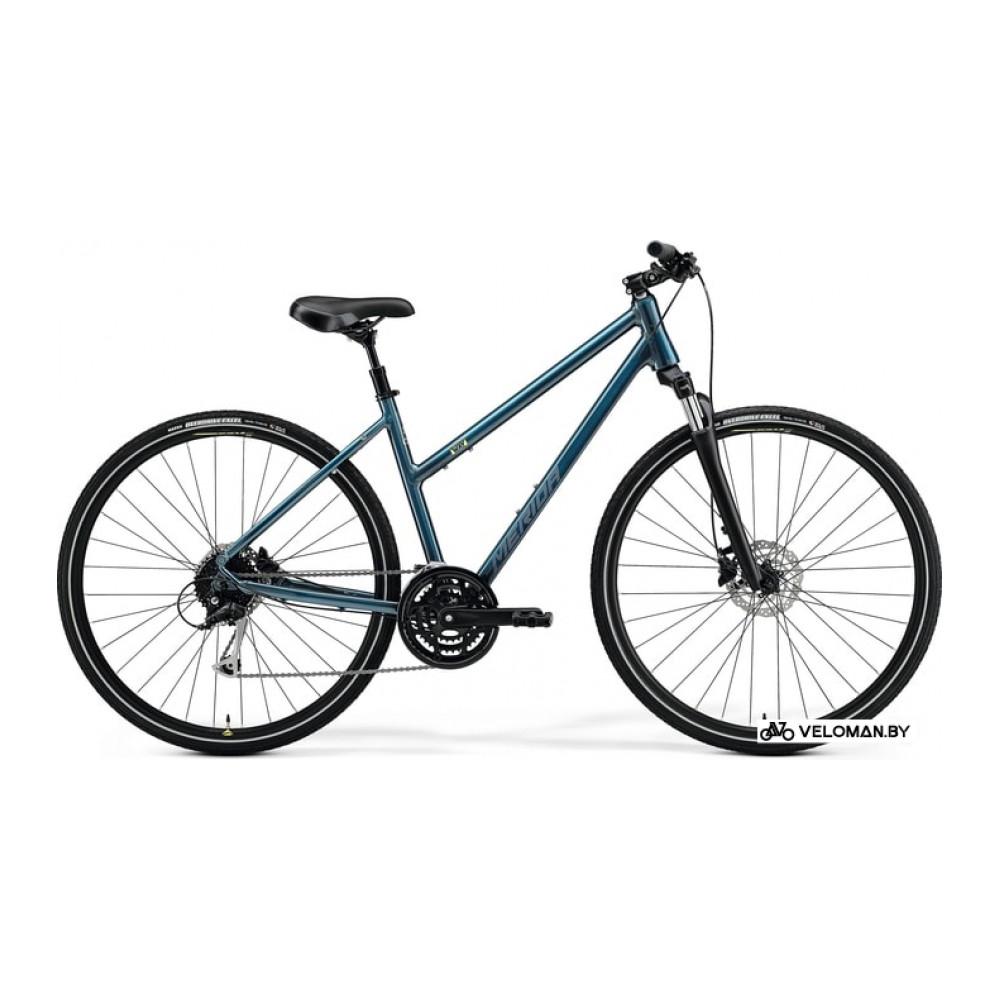 Велосипед гибридный Merida Crossway L 100 L 2021 (бирюзовый/серебристый)