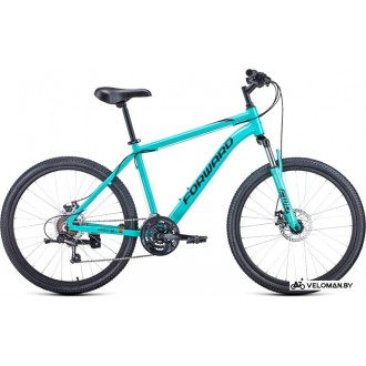 Велосипед горный Forward Hardi 26 2.1 disc р.18 2021 (бирюзовый)