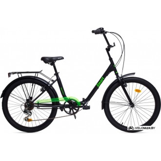 Велосипед городской AIST Smart 24 2.1 2022 (черный/зеленый)