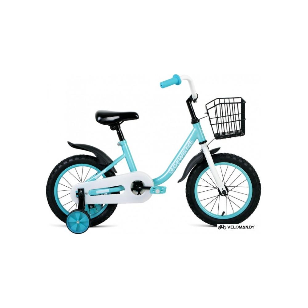 Детский велосипед Forward Barrio 14 2021 (голубой/белый)