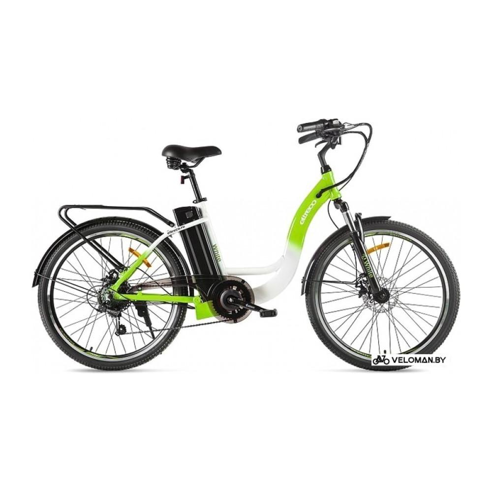 Электровелосипед городской Eltreco White 2021 (белый/зеленый)
