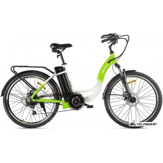 Электровелосипед Eltreco White 2021 (белый/зеленый)