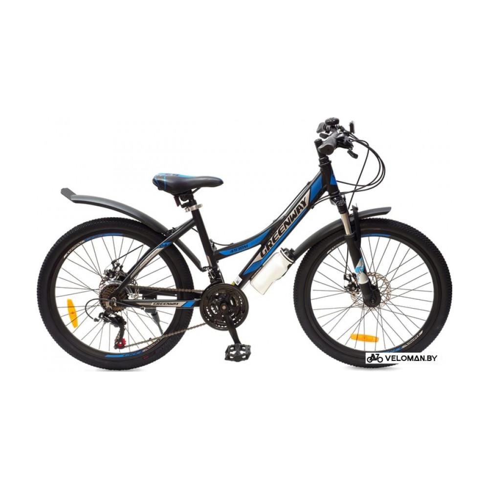 Велосипед горный Greenway 4930M 24 р.15 2021 (черный/синий)