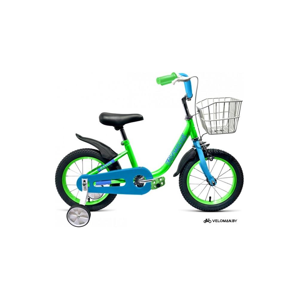 Детский велосипед Forward Barrio 14 (зеленый/голубой, 2019)