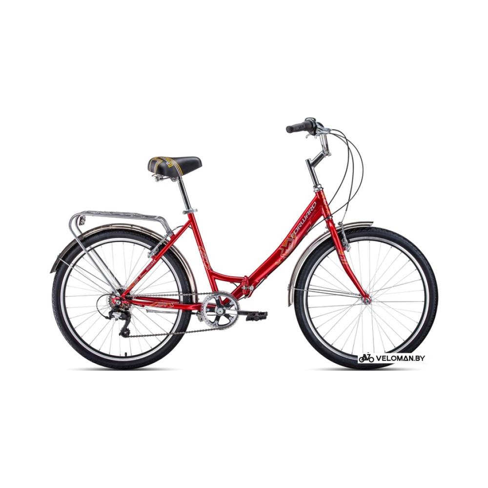 Велосипед городской Forward Sevilla 26 2.0 2022 (красный/белый)
