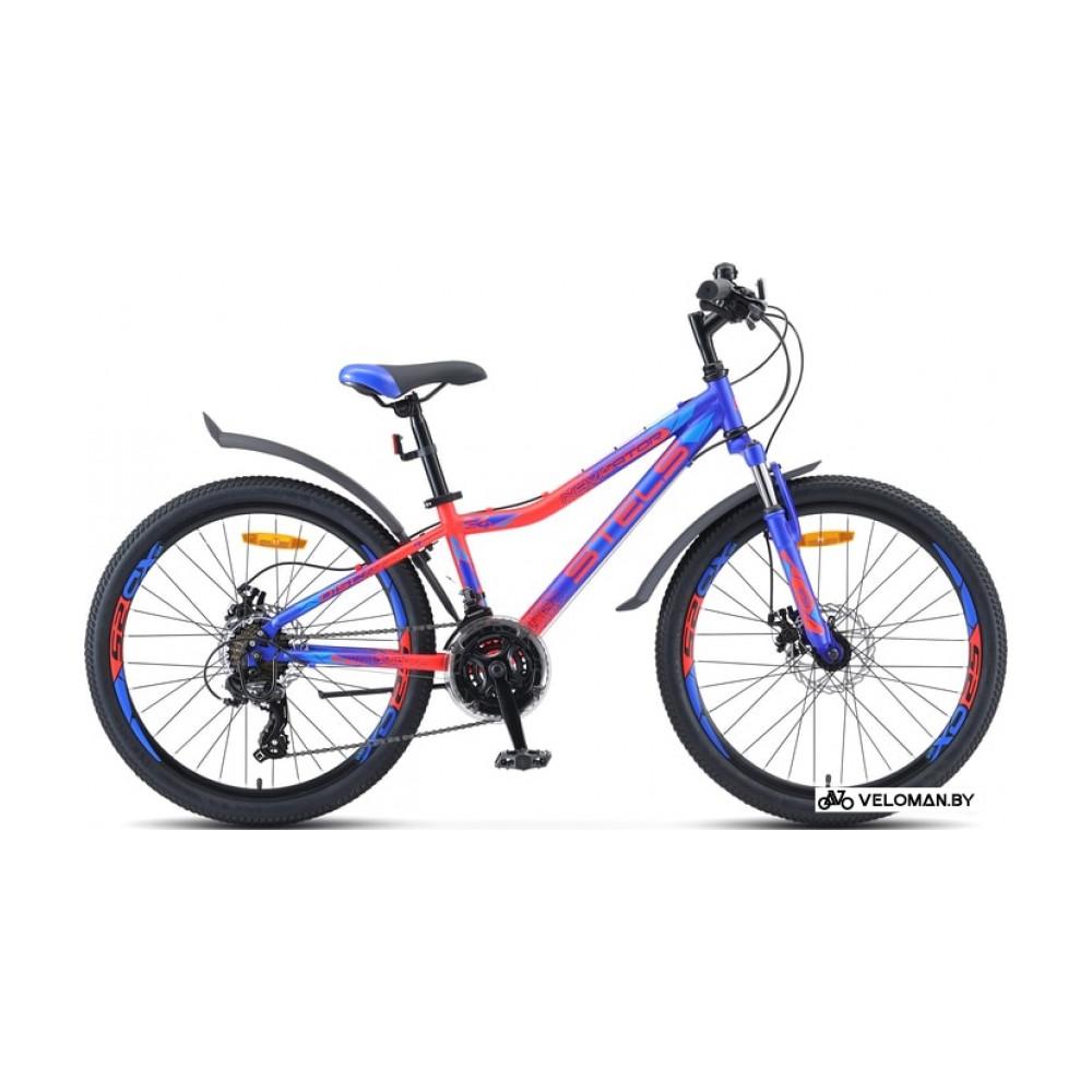 Велосипед Stels Navigator 410 MD 24 21-sp V010 р.12 2021 (синий/красный)