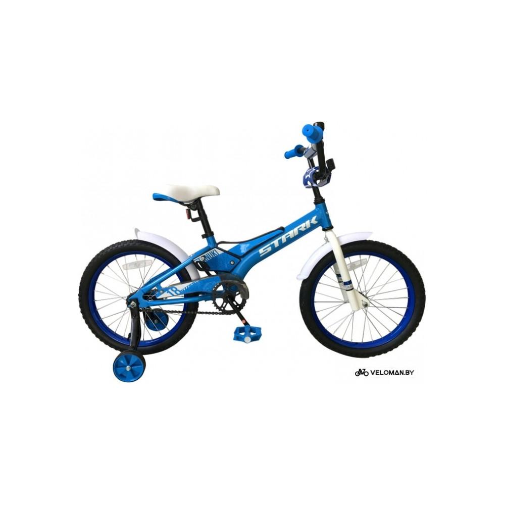 Детский велосипед Stark Tanuki 18 Boy 2020 (голубой/белый)