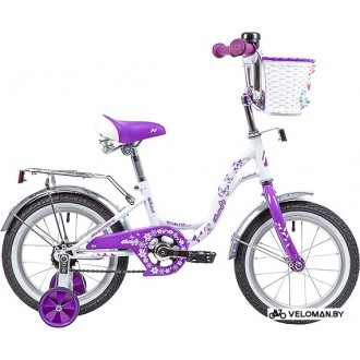 Детский велосипед Novatrack Butterfly 14 (белый/фиолетовый, 2019)