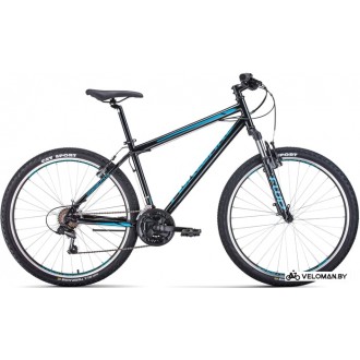 Велосипед горный Forward Sporting 27.5 1.0 р.15 2020 (черный/голубой)