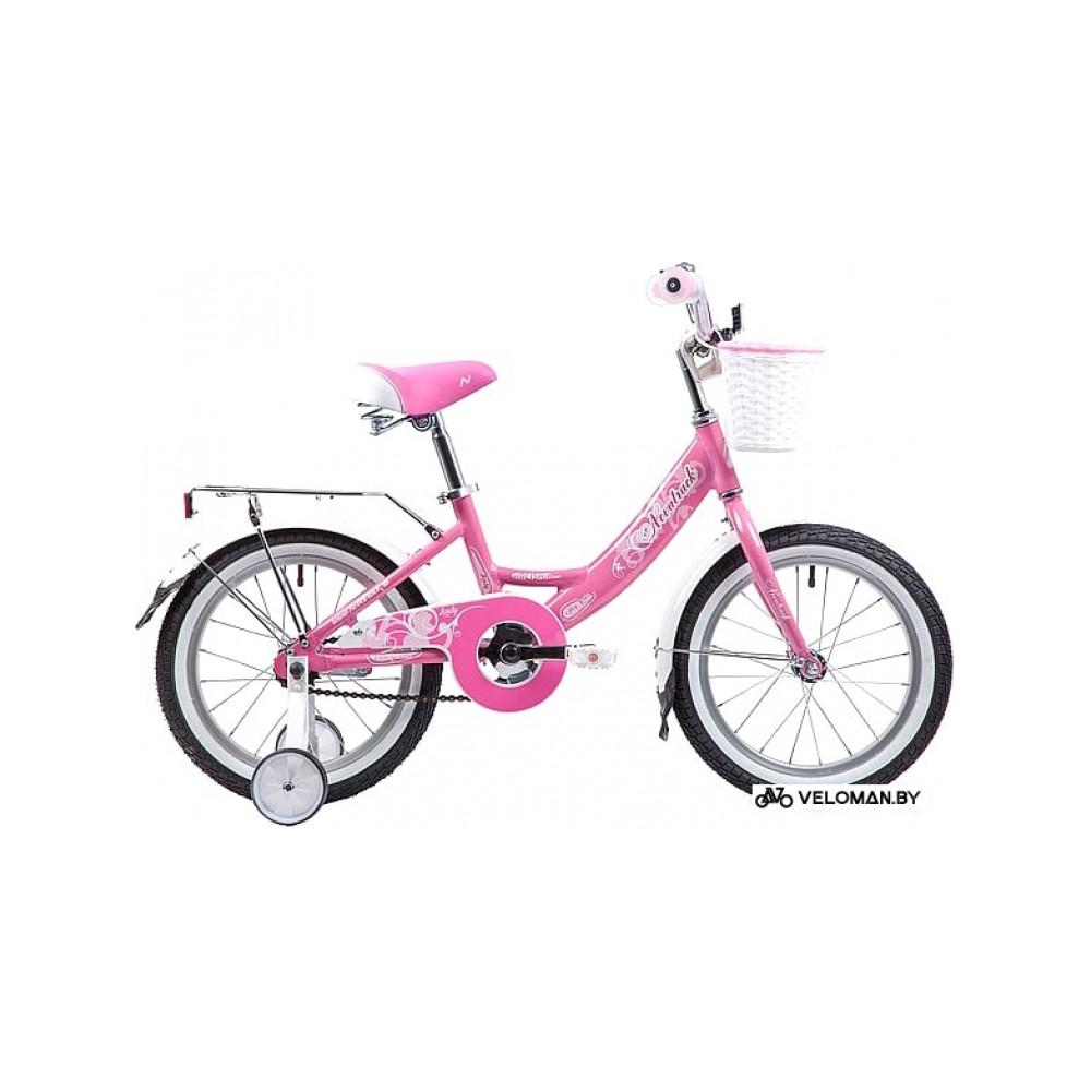 Детский велосипед Novatrack Girlish line 16 (розовый/белый, 2019)