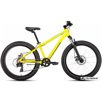 Велосипед горный, фэт-байк Forward Bizon Mini 24 2021 (желтый)