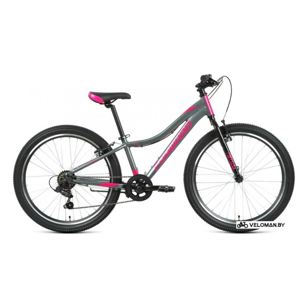 Велосипед горный Forward Jade 24 1.0 2021 (серый)