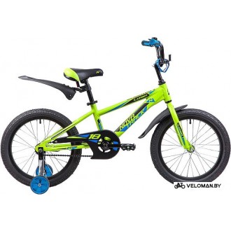 Детский велосипед Novatrack Lumen 18 (зеленый/черный, 2019)