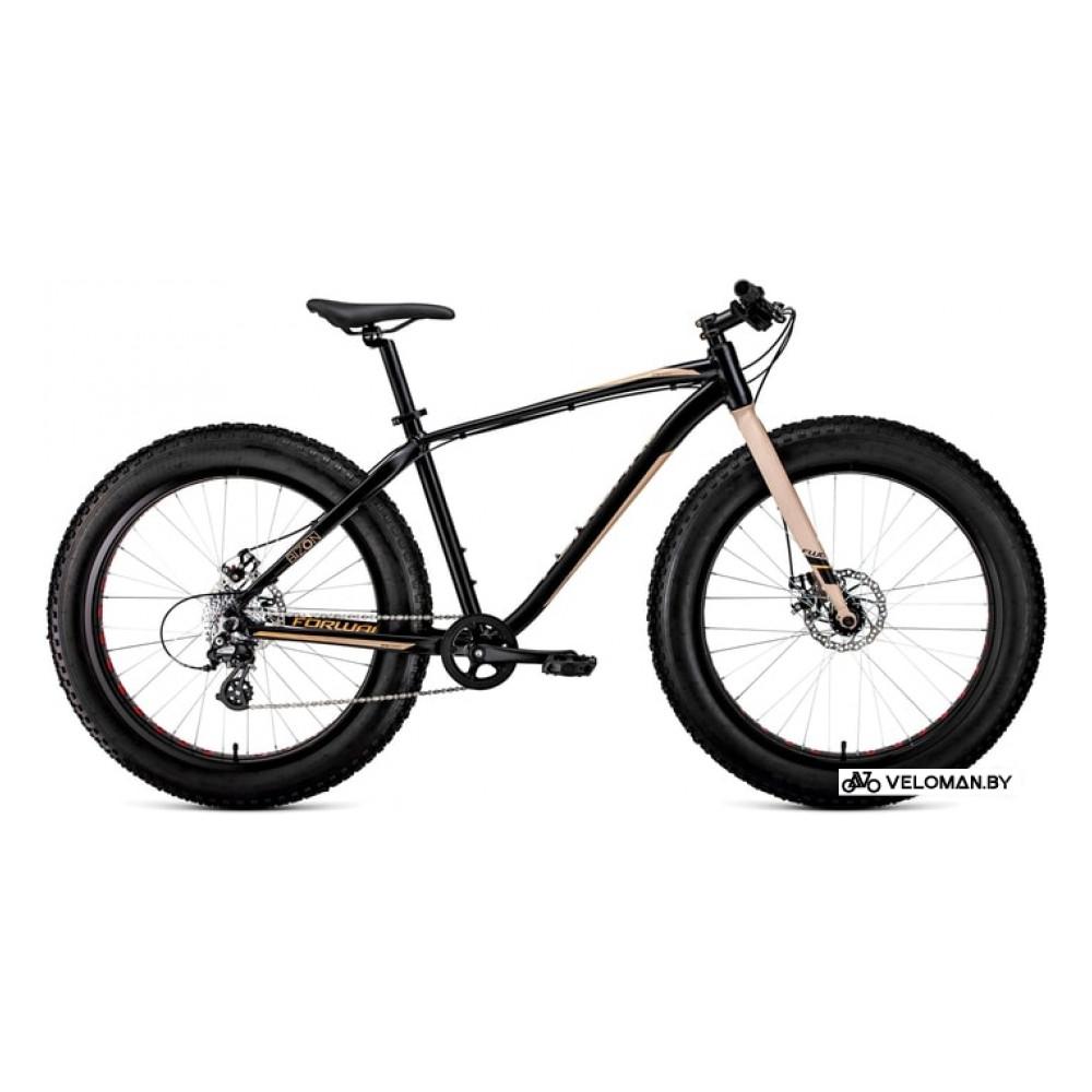 Велосипед Forward Bizon 26 2020 (черный/бежевый)