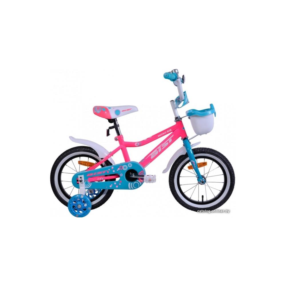 Детский велосипед AIST Wiki 14 (розовый/бирюзовый, 2019)