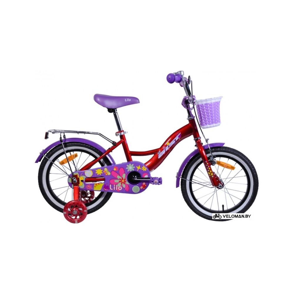 Детский велосипед AIST Lilo 16 (бордовый/фиолетовый, 2019)