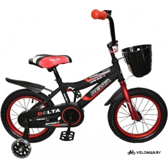 Детский велосипед Delta Sport 14 2020 (черный/красный)