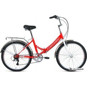 Велосипед городской Forward Valencia 24 2.0 2021 (красный)