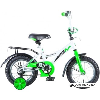 Детский велосипед Novatrack Strike 12 2020 123STRIKE.WTG20 (белый/зеленый)