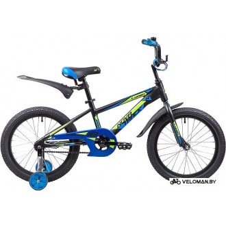 Детский велосипед Novatrack Lumen 18 (черный/синий, 2019)