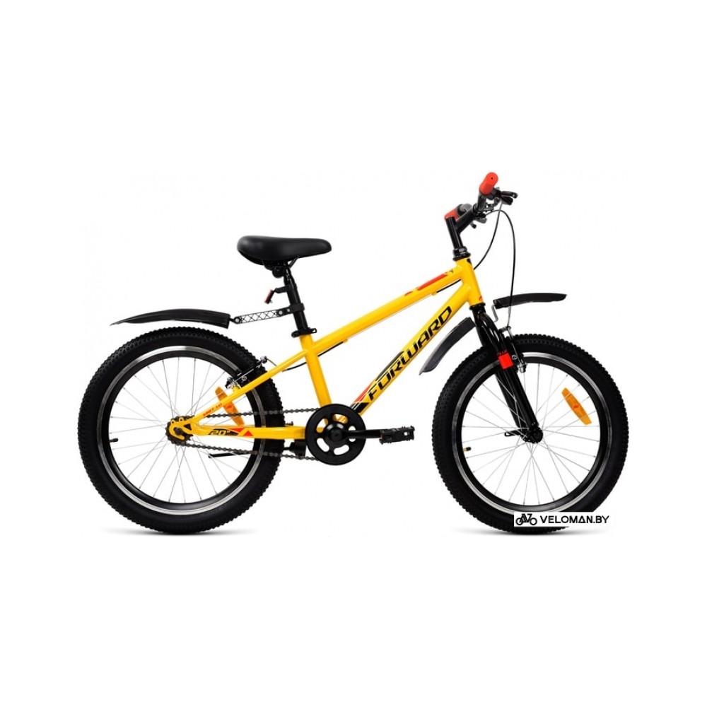 Детский велосипед Forward Unit 20 1.0 2021 (желтый)