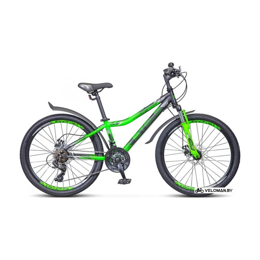 Велосипед Stels Navigator 410 MD 24 21-sp V010 р.13 2021 (черный/зеленый)