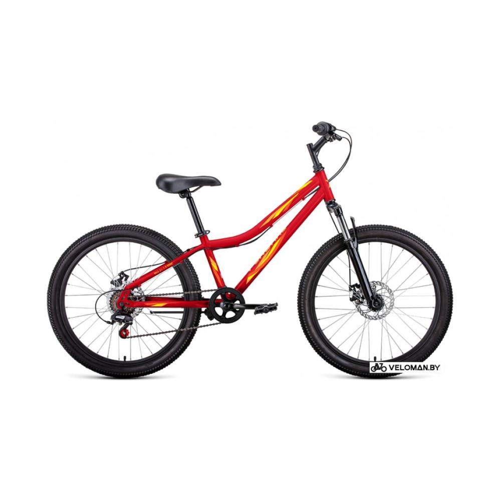 Велосипед Forward Iris 24 2.0 D 2022 (красный/желтый)