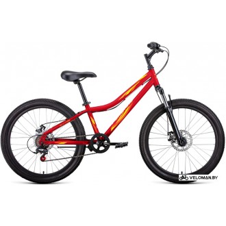 Велосипед горный Forward Iris 24 2.0 D 2022 (красный/желтый)