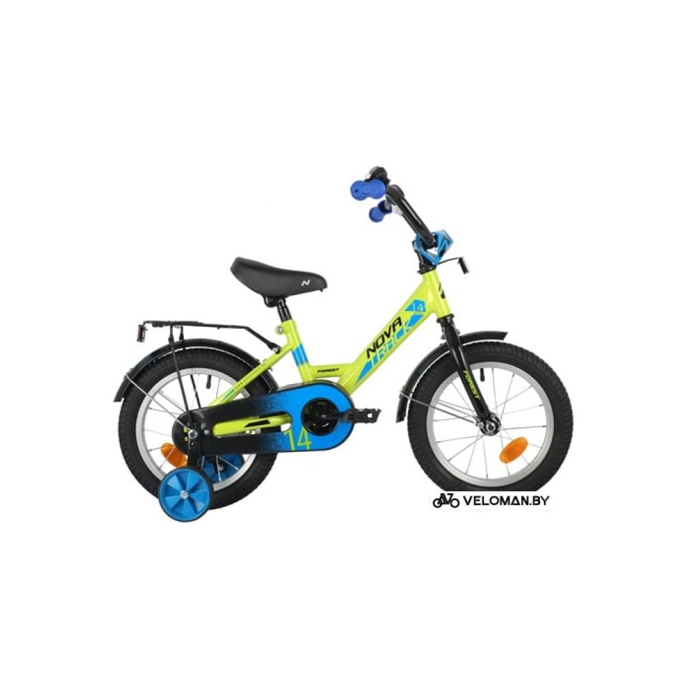 Детский велосипед Novatrack Forest 14 2021 141FOREST.GN21 (зеленый/синий)